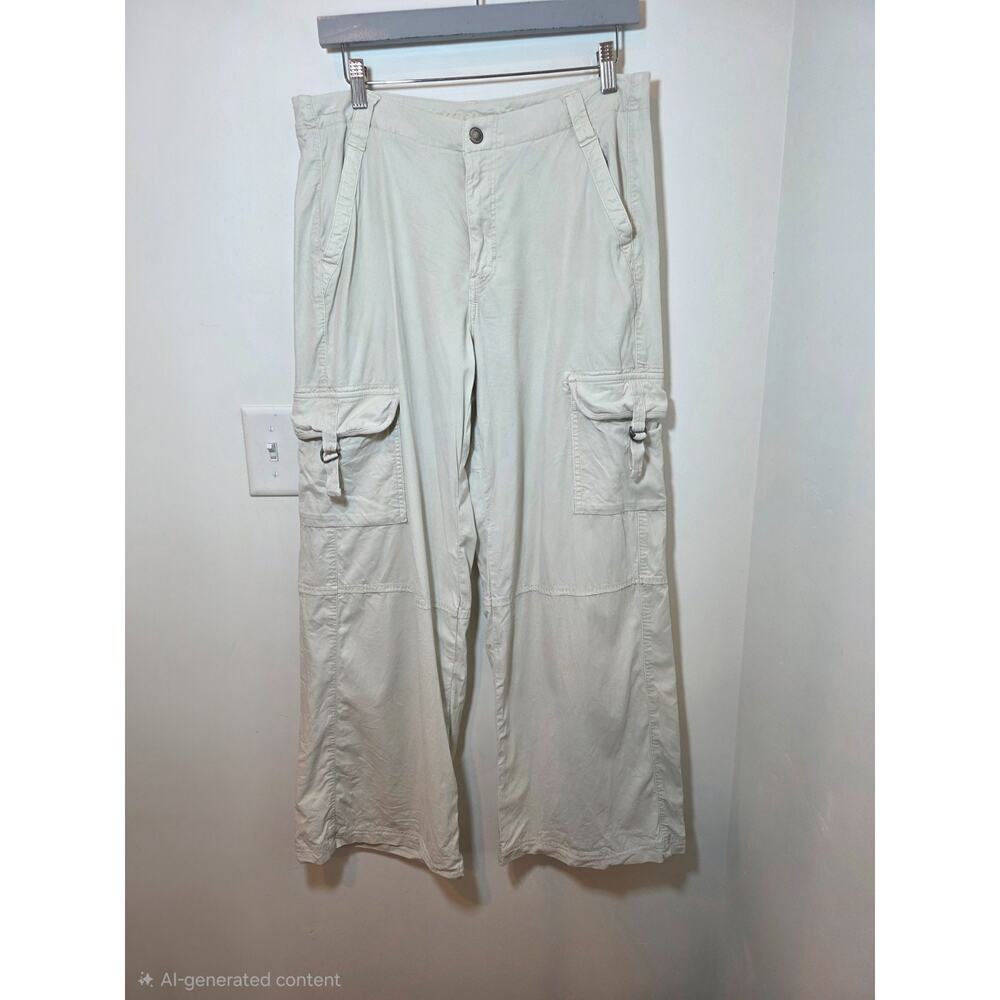 Women's American Eagle Y2K Super High Rise Baggy Wide Leg Cargo Jeans Sz 6